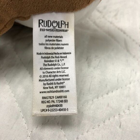 Rudolph The Red Nosed Reindeer Singing 12" Plush 2016 Rashti - Picture 4 of 4